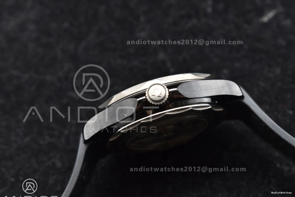 Rubber on Diver Black 1081 VSF Edition Dial Black 300M PVD Seamaster Best Strap A GoAnywhere 0915